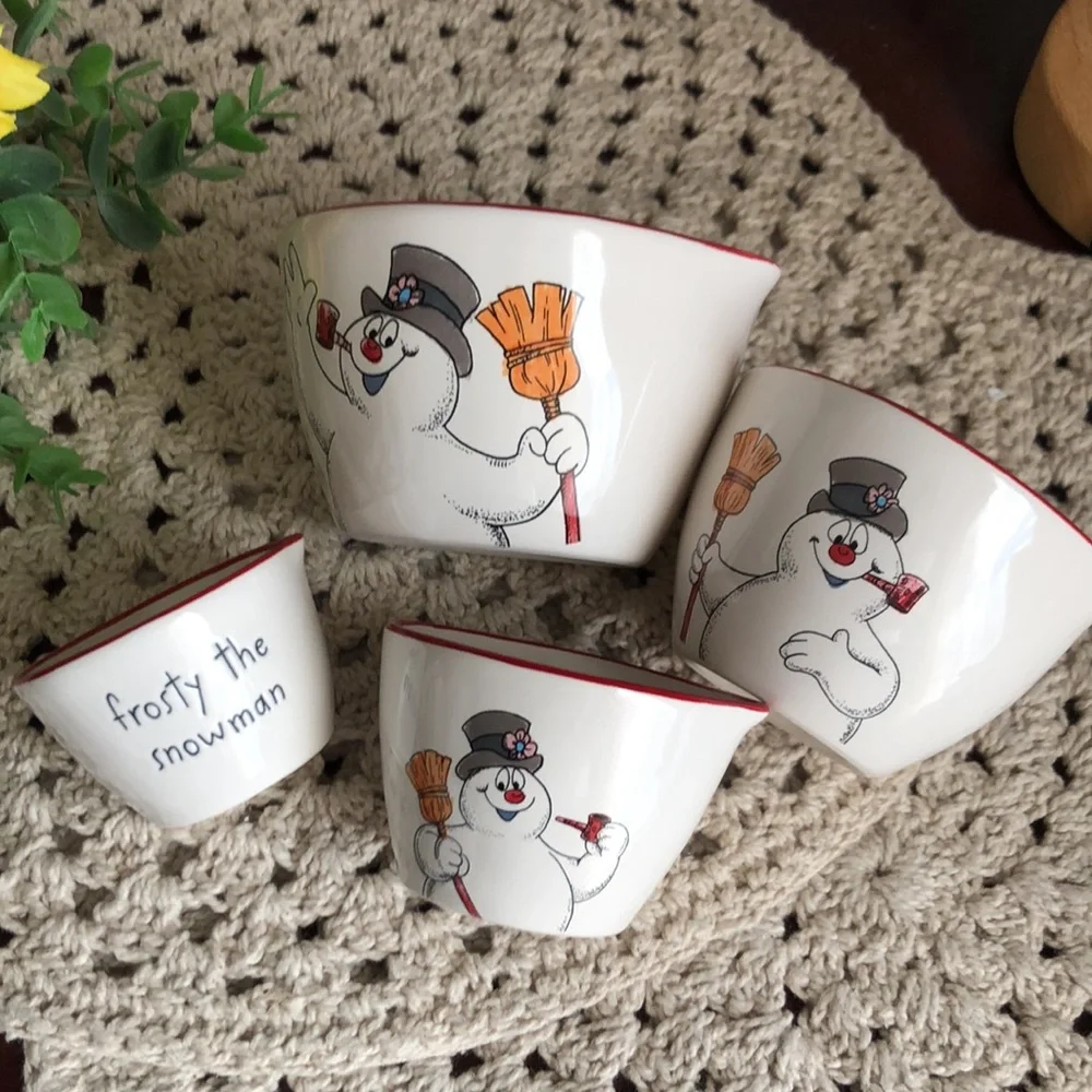 Rae Dunn FROSTY The Snowman Measuring Cup Set